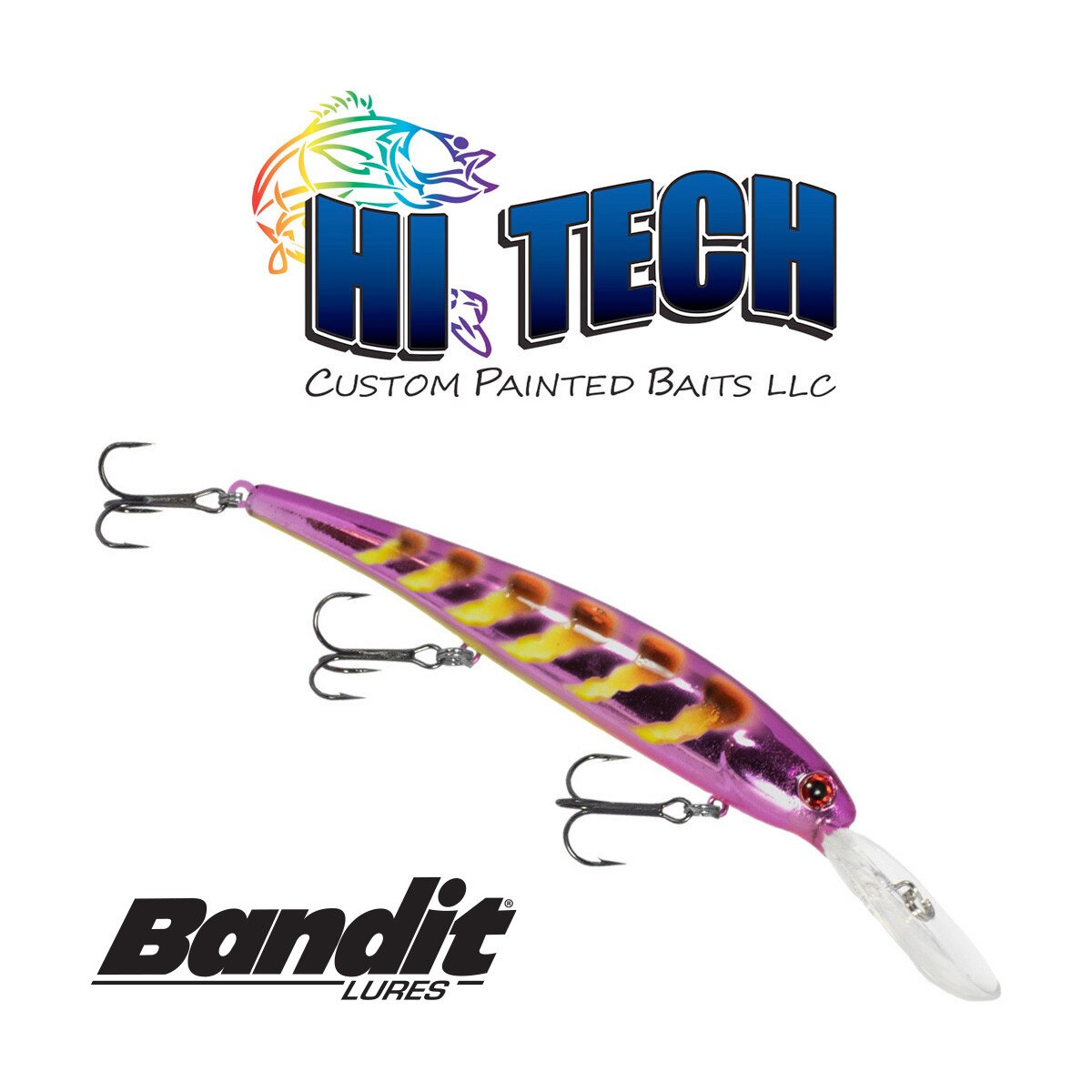 custom bandit fishing lures FishMore T3 Pro Trolls down to 27 feet Bandit Walleye Deep Crankbait |