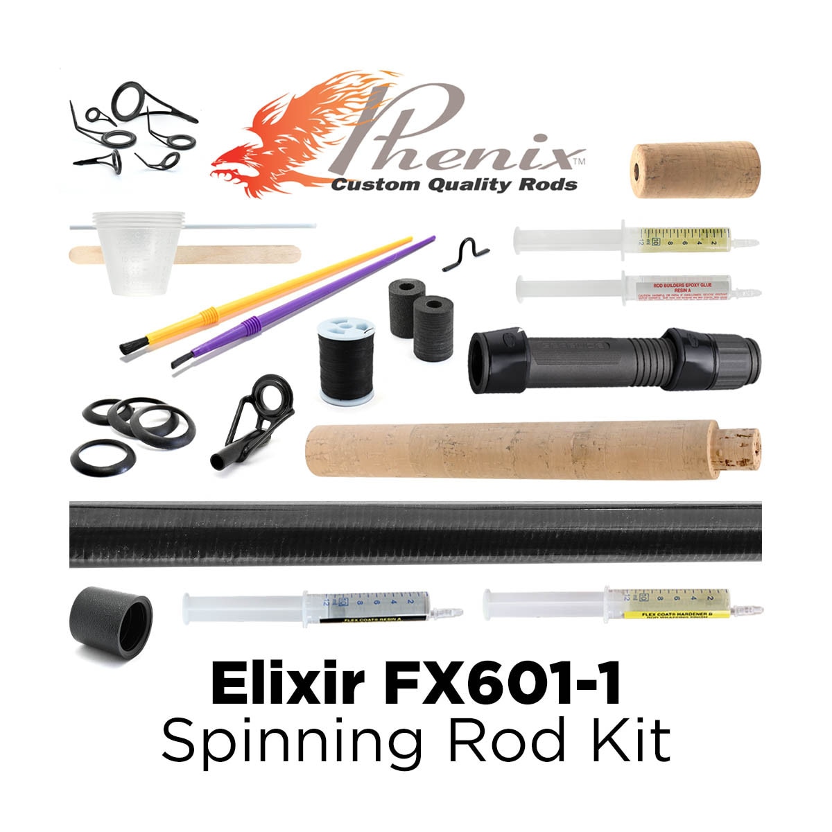 Phoenix Elixir Rod Phenix Elixir FX601-1 Spinning Rod Kit | Jann's Netcraft