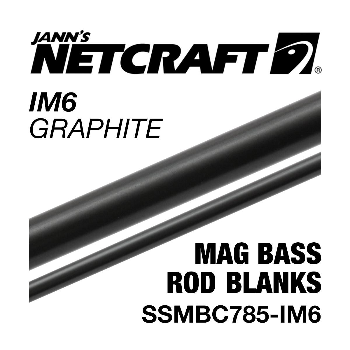 Netcraft IM6 Graphite Mag Bass Fishing Rod Blank, 6'6 Medium Heavy