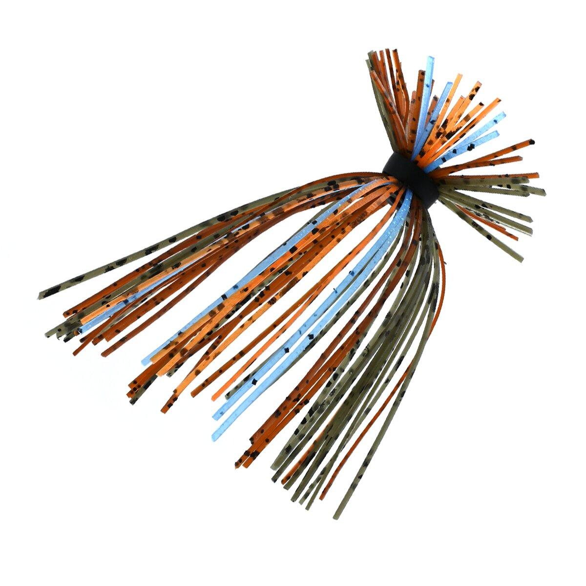 DW Lures 5" Silicone Skirt – Gold Fish Scale, 5-Pack, For Spinnerbait Buzz Jigs, Freshwater & Saltwater