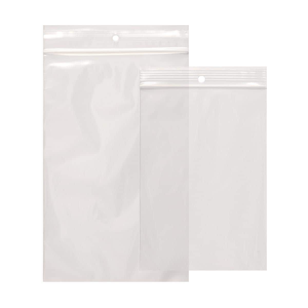 Multicraft Imports Clear Ziplock Polybags 100Pkg  123Stitch