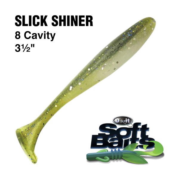 DO-IT ESSENTIAL SERIES XL SOFT BAIT MOLDS 3.5 SLICK SHINER