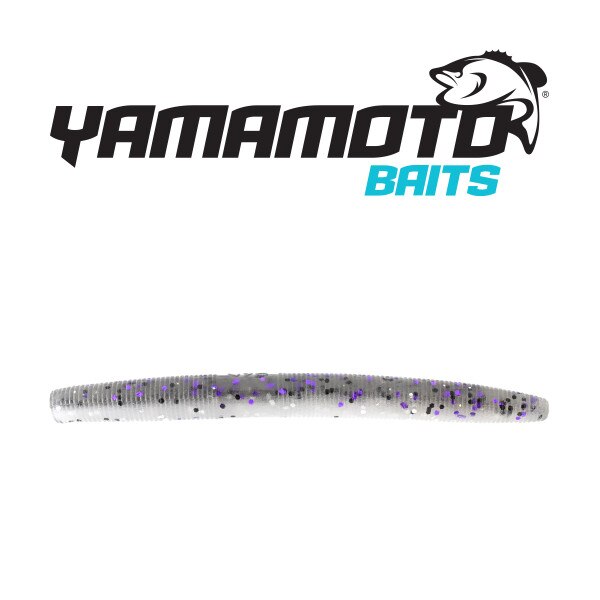 Yamamoto Senko 4 Inch Smoke With Purple Flake Soft Plastic Lures - 10 Per Pack