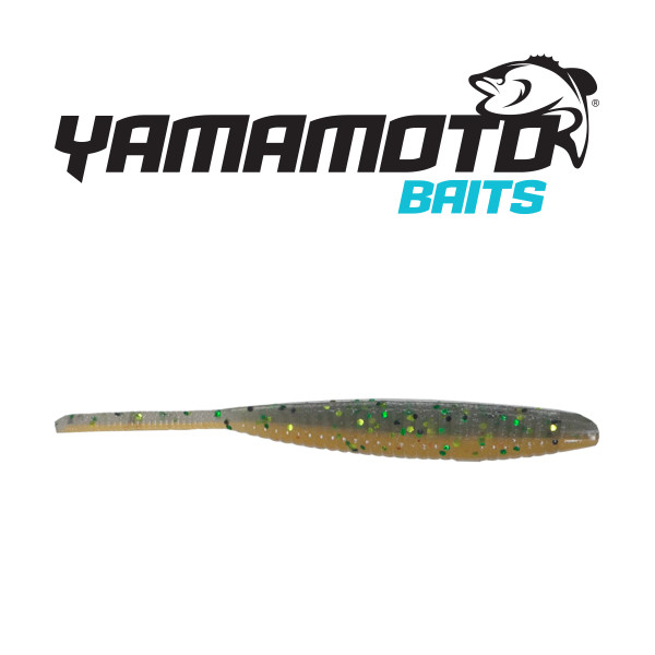 YAMAMOTO SHAD SHAPE WORM 4, Soft Plastic