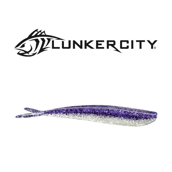 Lunker City Fin-S Fish – 10 Appâts En Caoutchouc 10 Cm – Bleu Chartreuse