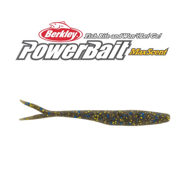 2 Confezioni Berkley PowerBait Power Minnow Grubs – Esche Soft Plastic – Nero/Ombra – 3''