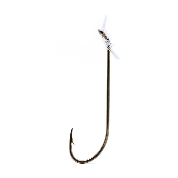 EAGLE CLAW 231XH 2X LONG SHANK DOUBLE LINE SNELLED HOOK, Fishing Hooks ...