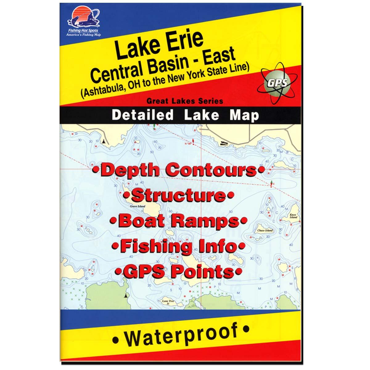 MAP-LAKE ERIE CENTRAL BASIN EAST ASHTABULA OH TO NEW YORK LINE