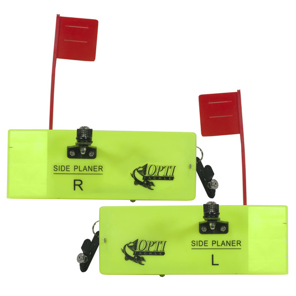 OPTI TACKLE LARGE IN-LINE PLANER BOARD WITH SPRING FLAG, Fishing