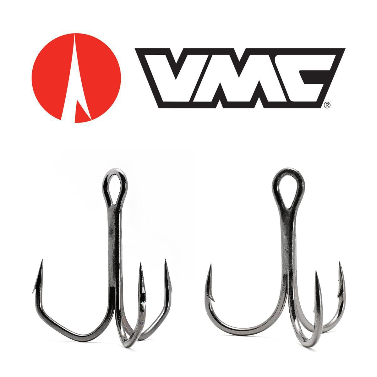 100 PACK VMC  9651PS #4 X-SHORT-ROUND-1X STRONG TREBLE HOOK-PERMASTEEL/SIZE#4 